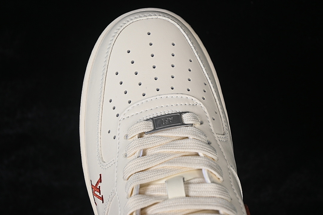 Nike [NH0601-588]-[AIR FORCE 1 07 LOW CASUAL SNEAKERS RED/BEIGE]-[WOMAN:36-39]-[MAN:40-45] - Image 9