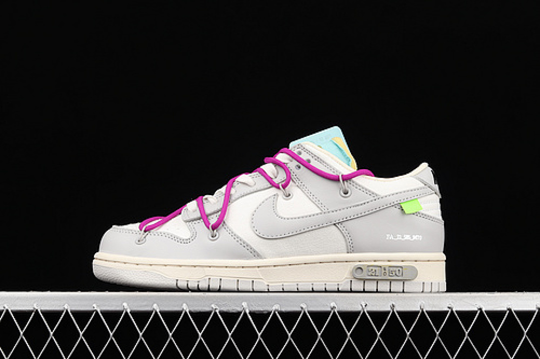 Off-White [ DM1602-100] -[OFF-WHITE X DUNK LOW 'LOT 21 OF 50'SAIL/NEUTRAL GREY-HYPER]-[UNISEX:36-47.5], photo 1