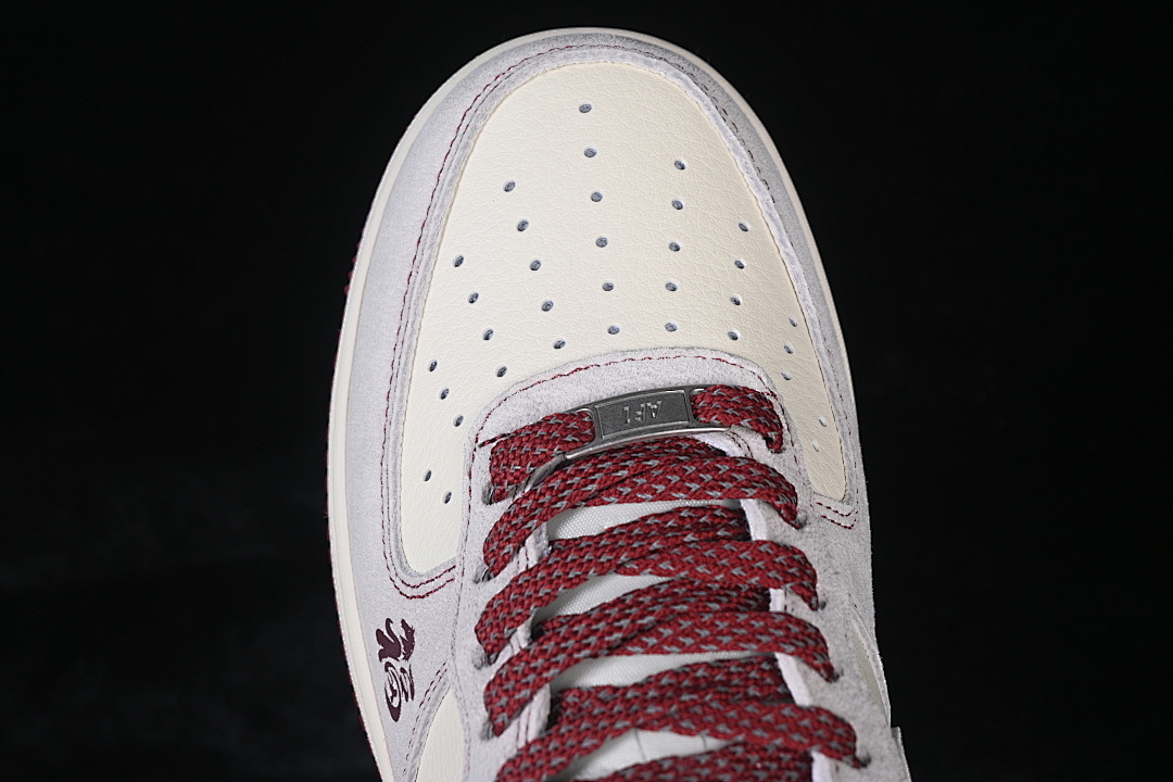 Nike [FC1688-261]-[AIR FORCE 1 07 LOW CASUAL SNEAKERS WHITE/WINE RED]-[WOMAN:36-39]-[MAN:40-45] - Image 10