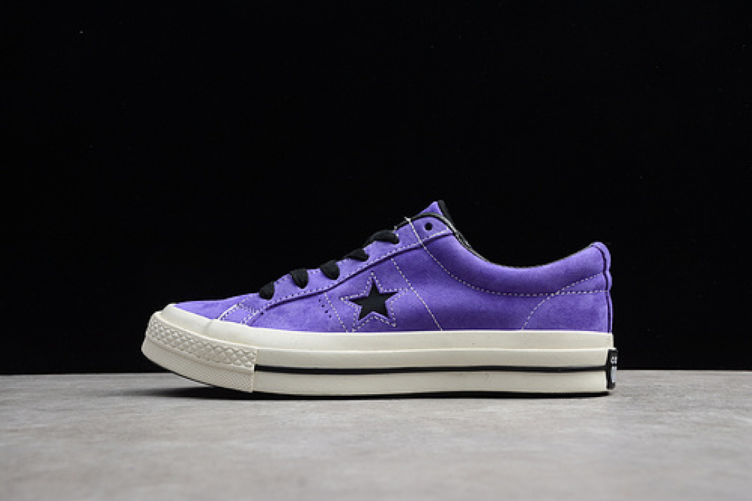 Converse [58-56-64]-[163448C]-[ONE STAR OX LOW SHOES PURPLE/BLACK/EGRET]-[WOMAN:35-39]-[MAN:40-44], photo 1