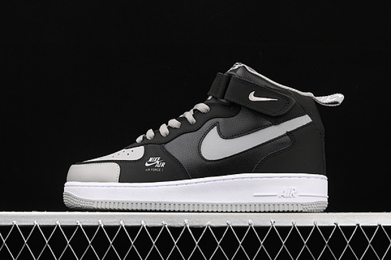 Nike Nike AIR FORCE 1 07 MID SHADOW GREY WHITE/GREY/BLACK · BQ6819-008, photo 1