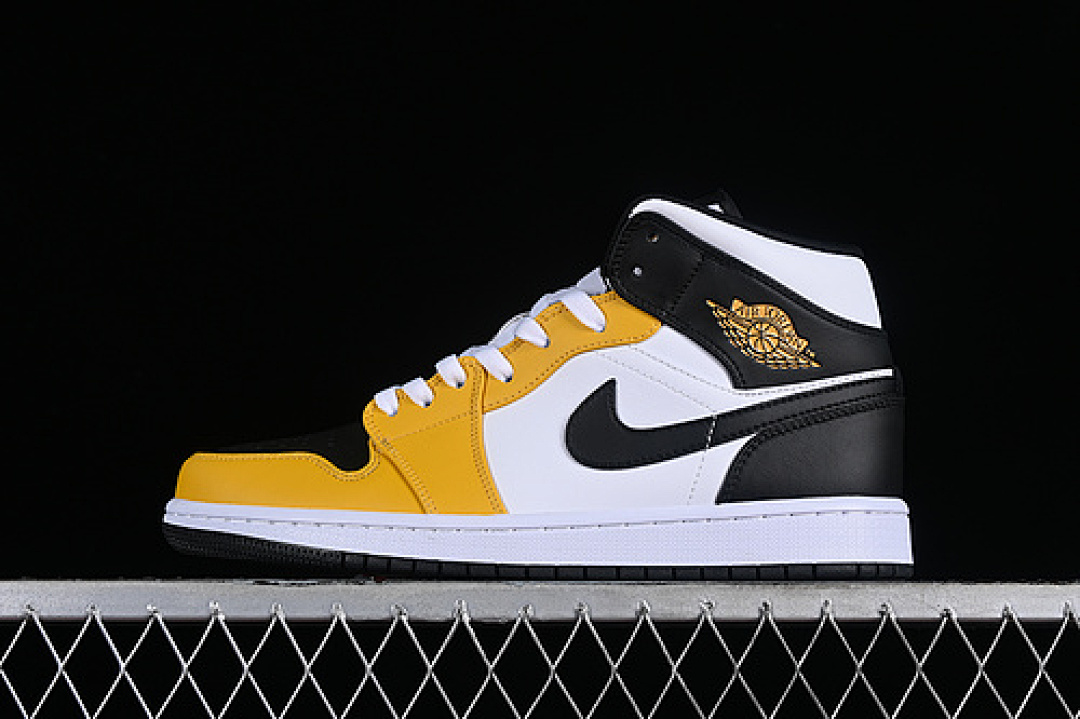 Jordan [DQ8426-701]-[AIR JORDAN 1 MID YELLOW OCHRE/BLACK/WHITE/YELLOW OCHRE]-[WOMAN:36-39]-[MAN:40-46], photo 1
