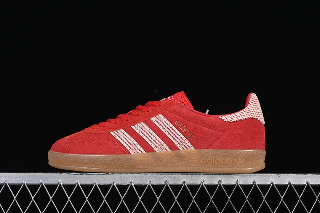 Adidas ORIGINALS GAZELLE INDOOR BETTER SCARLET/WONDER WHITE/GUM · JI2756, photo 1