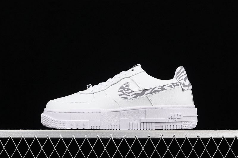 Nike Nike AIR FORCE 1 PIXEL ZEBRA WHITE/WHITE/GREY · DH9632-100, photo 1