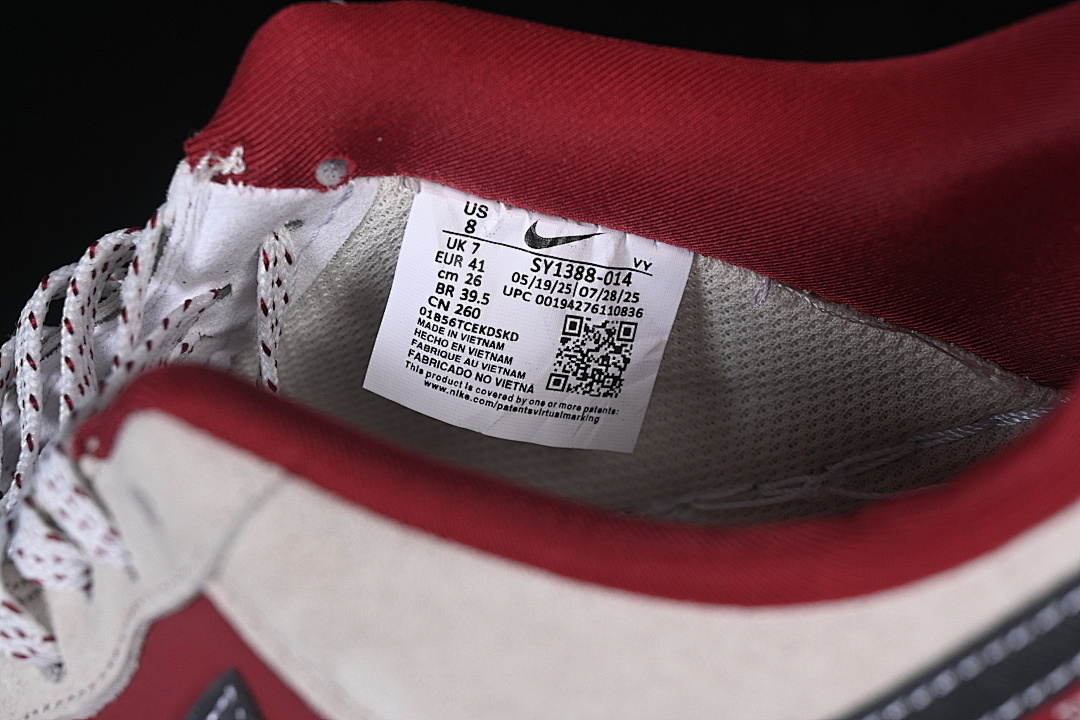Nike [SY1388-014]-[AIR FORCE 1 07 LOW WHITE/WINE RED/GREY]-[WOMAN:36-39]-[MAN:40-45] - Image 6