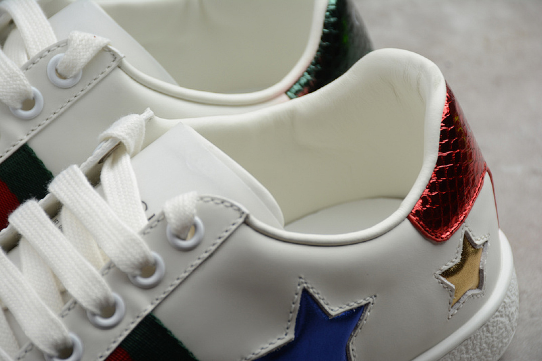 Gucci [GU*CCI ACE EMBROIDERED LOW-TOP SNEAKER WHITE/BLUE/RED]-[WOMAN:35-39]-[MAN:40-44] - Image 7