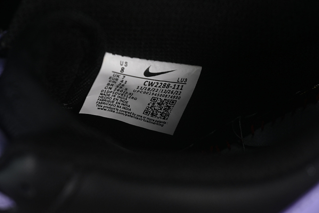 Nike [CW2288-111]-[AIR FORCE 1 07 LOW BLACK/PURPLE]-[WOMAN:36-39]-[MAN:40-45] - Image 6