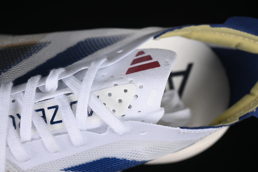 Adidas [IG6438]-[ADIZERO ADIOS PRO 3 CLOUD WHITE/DARK BLUE/GOLD METALLIC]-[WOMAN:36-39]-[MAN:40-45] - Image 9