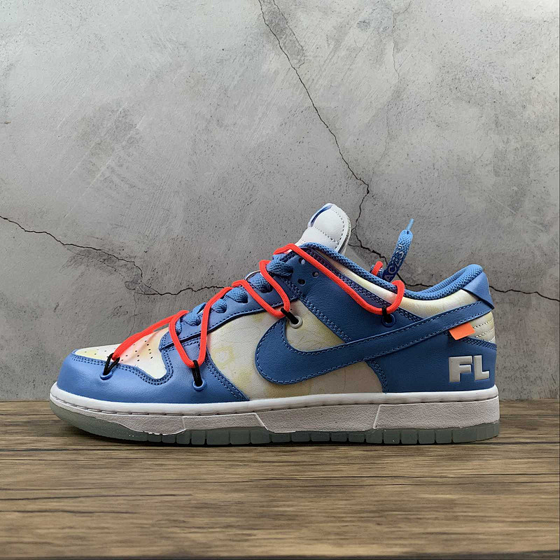 Off-White Nike OW FUTURA DUNK LOW SB UNC DARK POWDER BLUE/DARK BLUE/WHITE · DD0856-403, photo 1