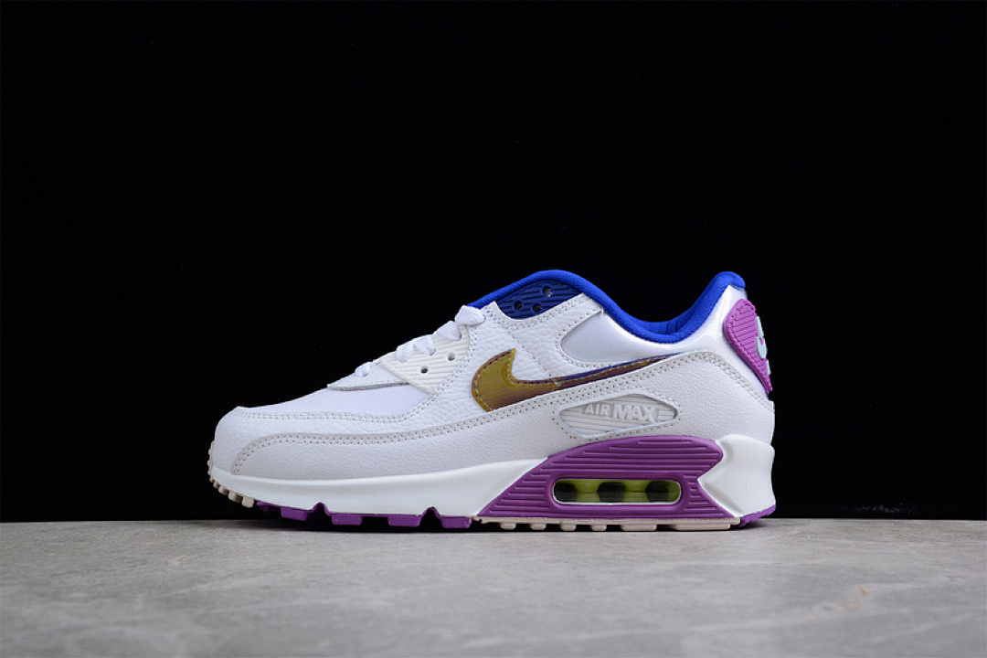 Purple Nike AIR MAX 90 SE EASTER WHITE/MULTI COLOR/PURPLE NEBULA · CJ0623-100, photo 1