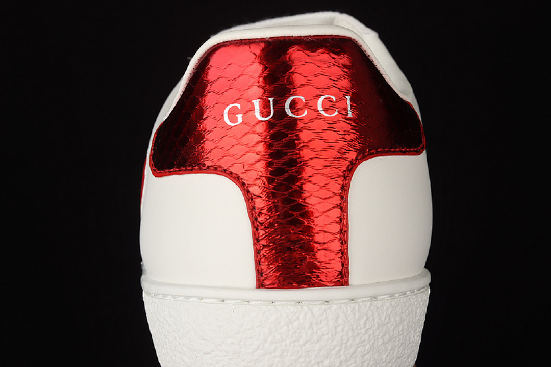Gucci [GU*CCI ACE EMBROIDERED LOW-TOP SNEAKERS WHITE/RED/NAVY BLUE]-[WOMAN:35-39]-[MAN:40-44] - Image 8