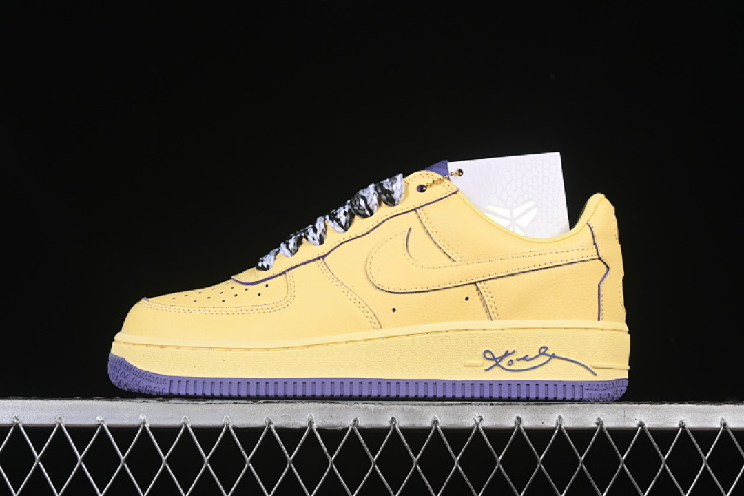 Nike [HV9408-700]-[AIR FORCE 1 07 LOW YELLOW/PURPLE]-[WOMAN:36-39]-[MAN:40-45] - Image 2