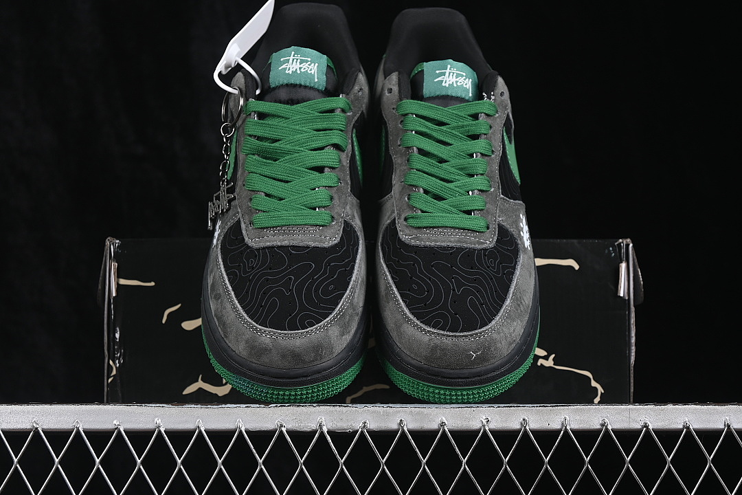 Nike [RJ1988-001]-[AIR FORCE 1 07 LOW CASUAL SNEAKERS GREEN/GREY/BLACK]-[WOMAN:36-39]-[MAN:40-45] - Image 12