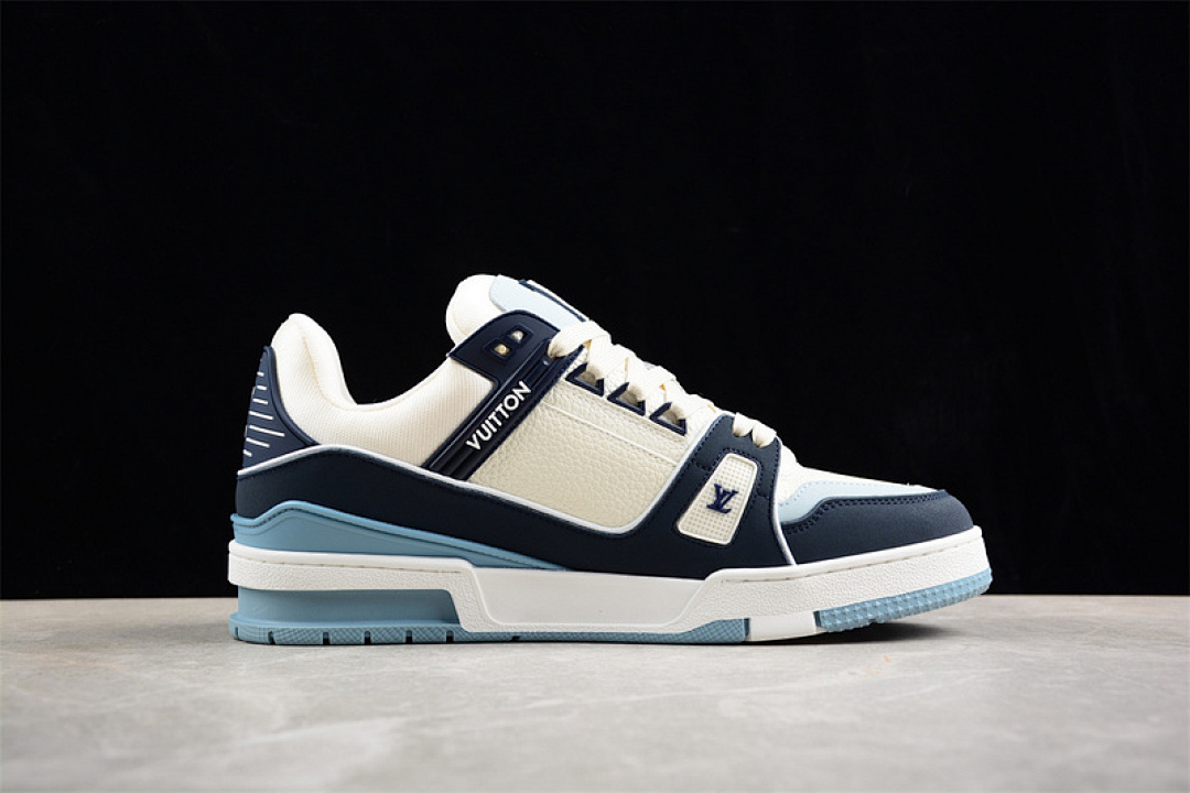 Louis Vuitton [LOUIS VUITTON TRAINER SNEAKER LOW L*V WHITE/BLUE]-[WOMAN:35-39]-[MAN:40-45] - Image 12