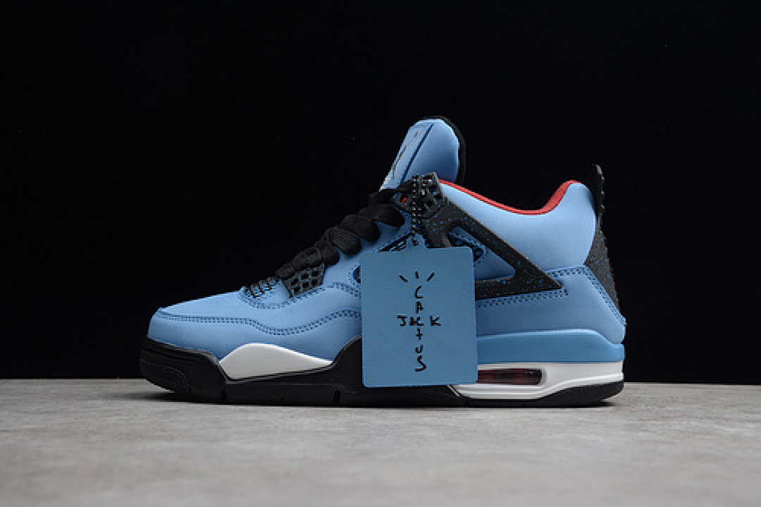 Jordan [84-82-93]-[308497-302]-[AIR JORDAN 4 RETRO CACTUS JACK UNIVERSITY BLUE/BLACK]-[MAN:40-46], photo 1
