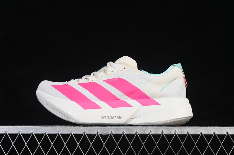 Adidas Adidas BREATHABLE AND LIGHTWEIGHT RUNNING SHOES WHITE/PINK/SKY BLUE · KJ3873, photo 1