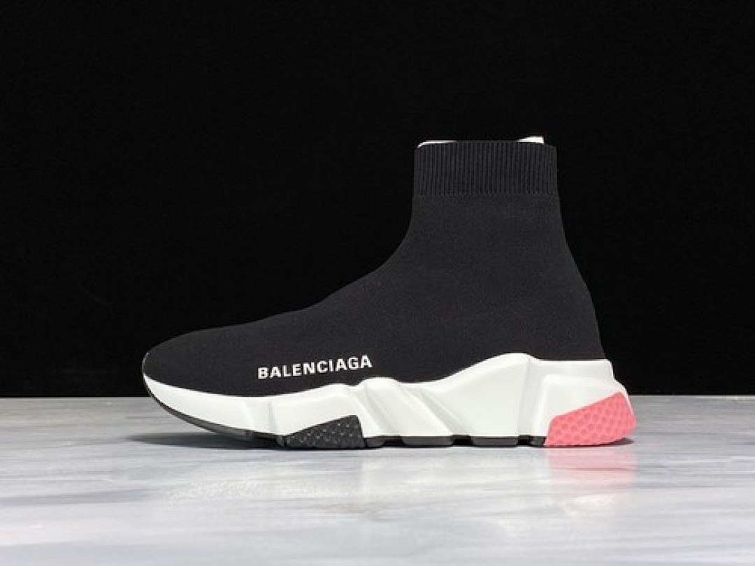 [H12 SPEED STRETCH-KNIT MID SNEAKERS BLACK/WHITE]-[WOMAN:35-39], photo 1