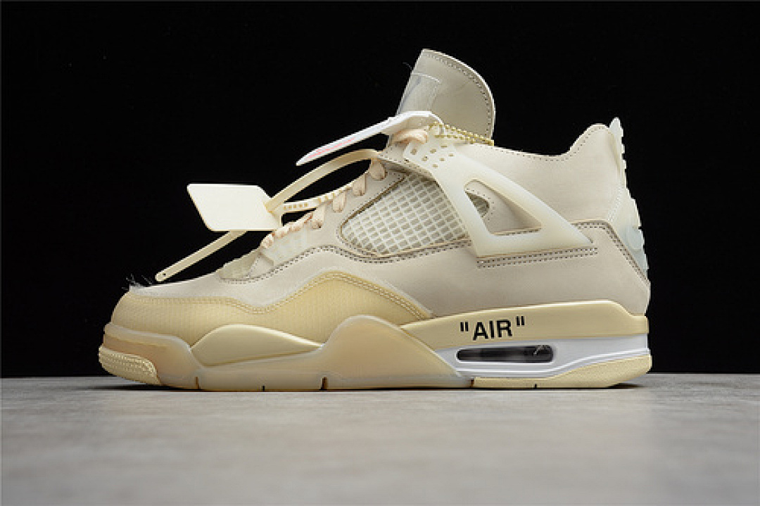 Jordan OW X AIR Jordan 4 SP SAIL/MUSLIN/WHITE/BLACK · CV9388-100, photo 1