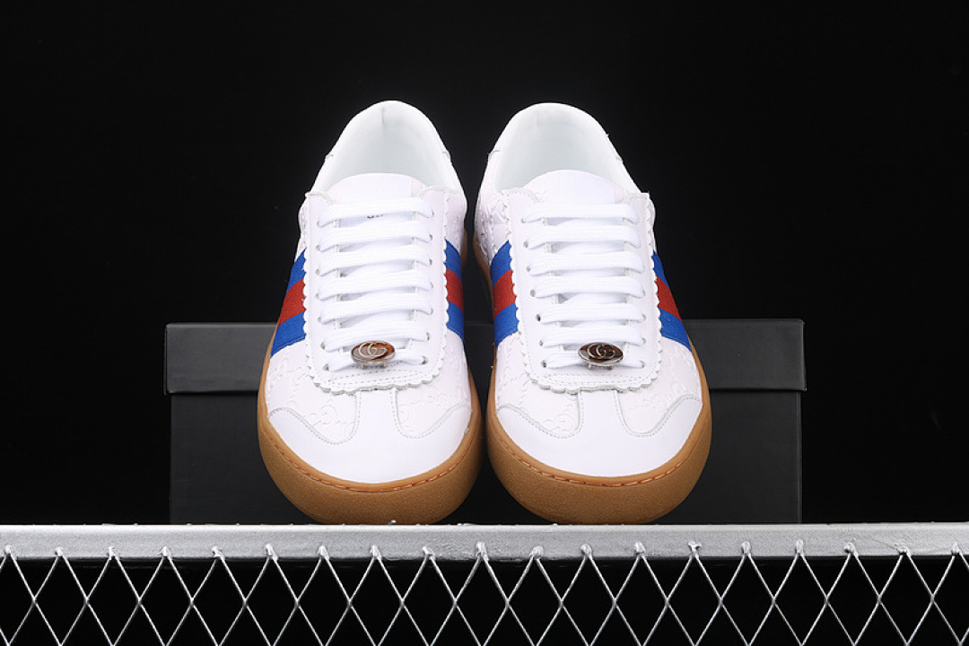 Gucci [GU*CCI ACE EMBROIDERED LOW-TOP SNEAKER WHITE/BLUE/RED]-[UNISEX:35-44] - Image 4