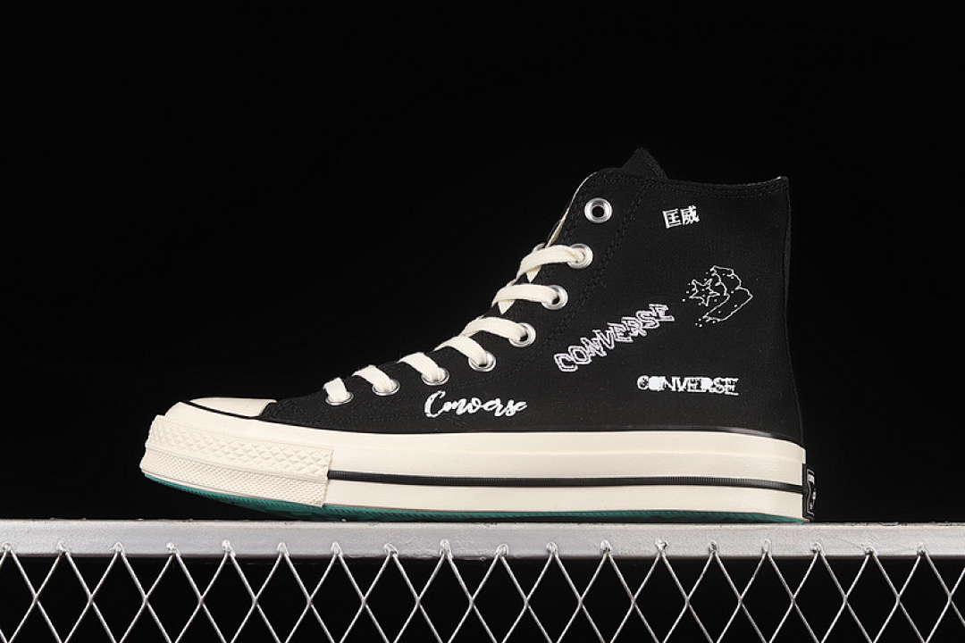 Converse Converse CHUCK TAYLOR ALL STAR 70S HIGH LOGO BLACK/BLACK/WHITE · 166486C, photo 1