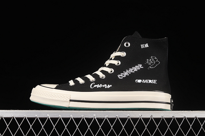 Converse Converse CHUCK TAYLOR ALL STAR 70S HIGH LOGO BLACK/BLACK/WHITE · 166486C, photo 1