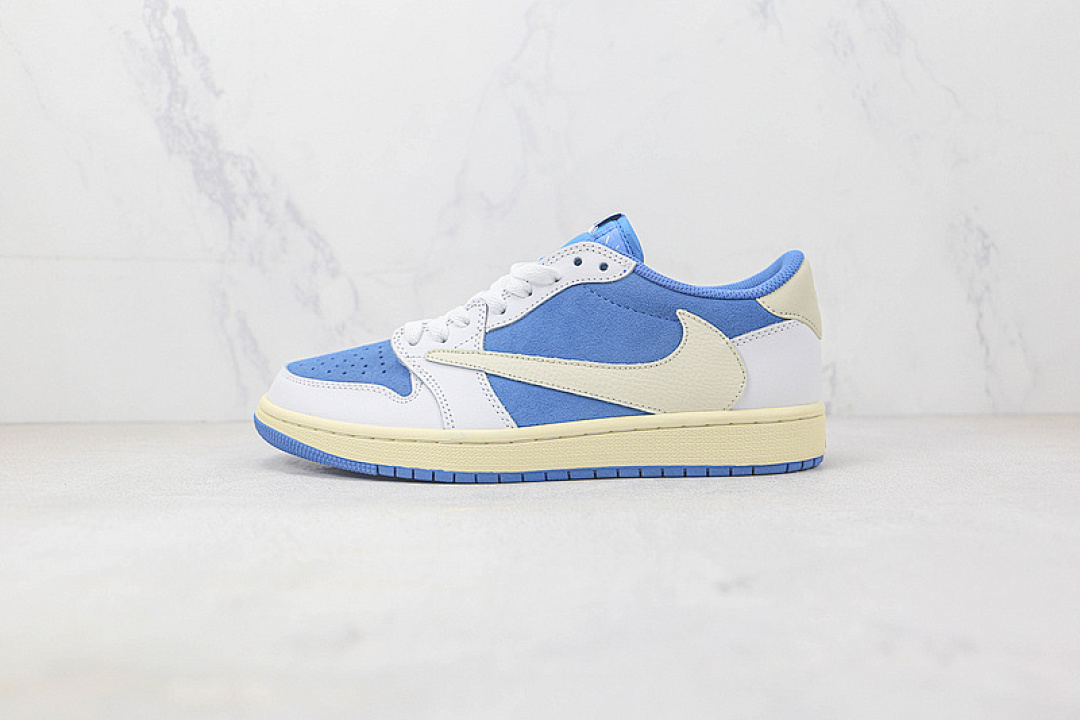 Jordan [CQ4277-212]-[TRAVIS SCOTT X FRAGMENT AIR JORDAN 1 LOW UNC WHITE/WHITE/BLUE], photo 1