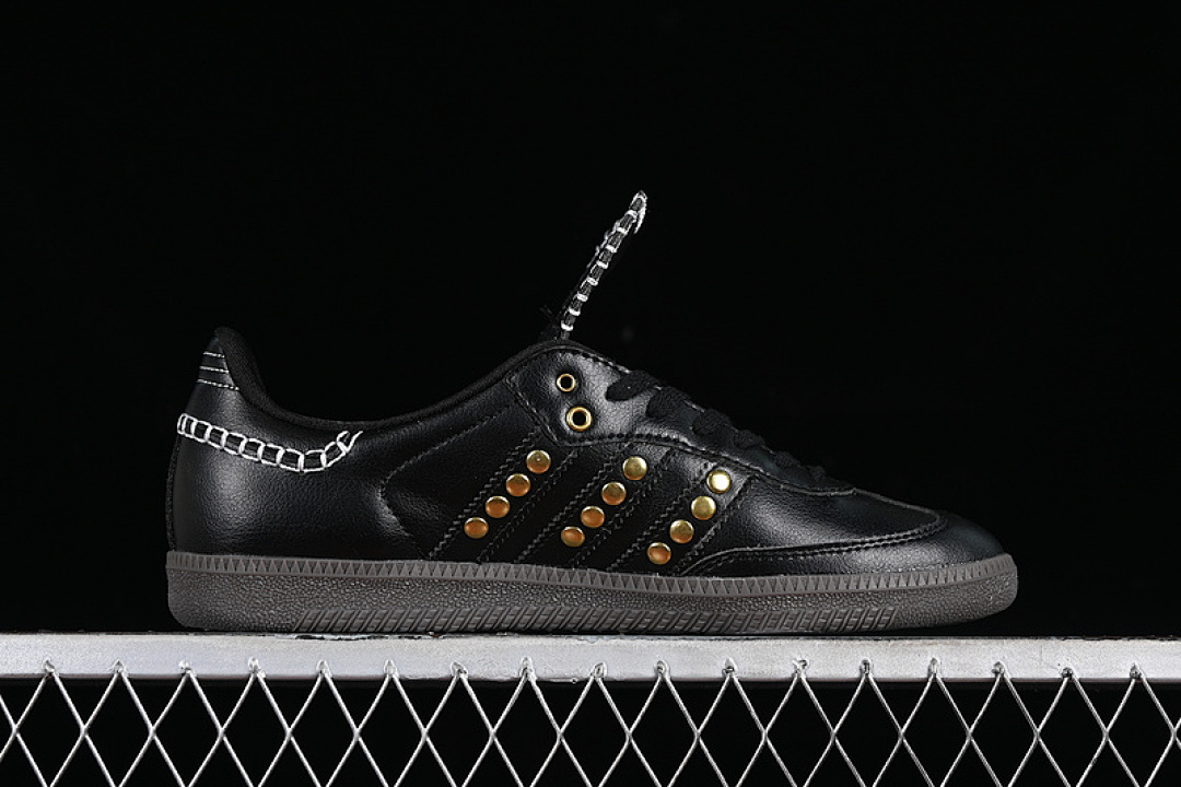 Adidas [IG4303]-[SAMBA OG WALES BONNER STUDDED PACK BLACK CORE BLACK/CREAM WHITE]-[UNISEX:35-45] - Image 2