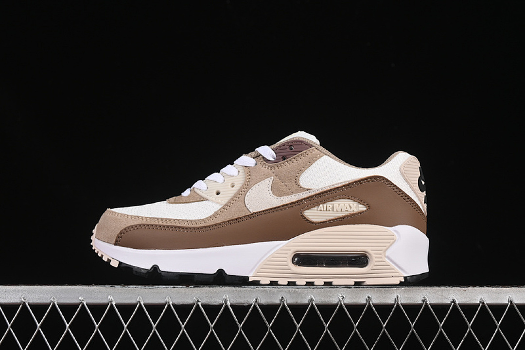 Nike AIR MAX 90 SUMMIT WHITE/KHAKI/LIGHT OREWOOD BROWN/BLACK · DM0029-109, photo 1