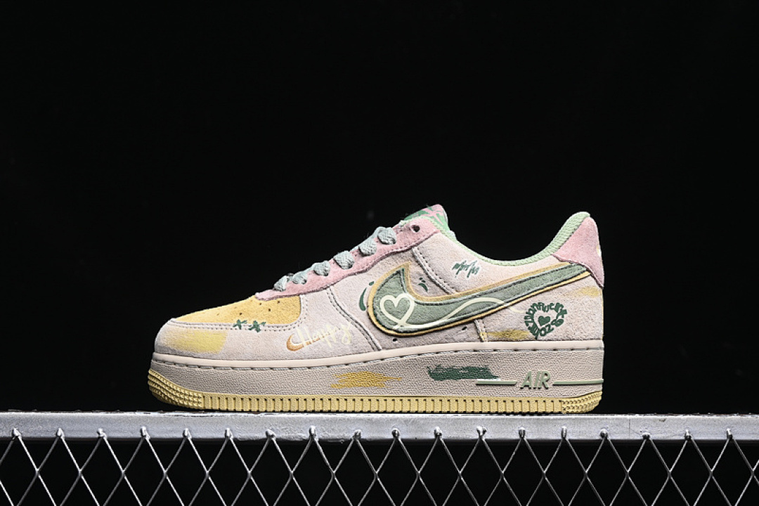 Nike [CD1212-777]-[AIR FORCE 1 07 LOW GREY/YELLOW/GREEN/PINK]-[WOMAN:36-39]-[MAN:40-45], photo 1