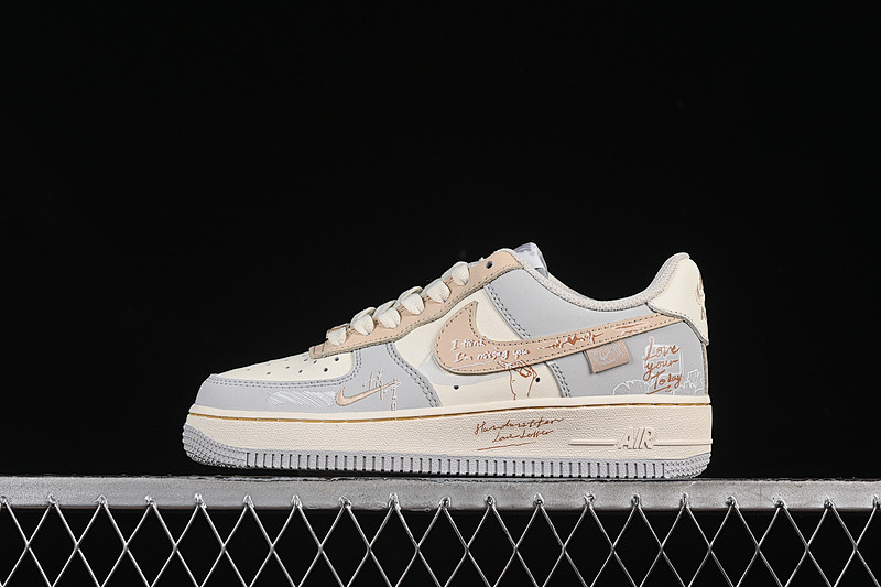 Nike Nike AIR FORCE 1 07 LOW LOVE LETTER GREY/BEIGE · DB3301-111, photo 1