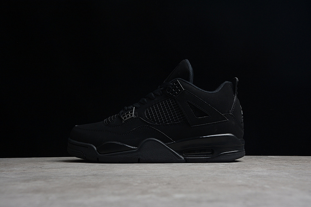 Jordan AIR Jordan 4 RETRO GS BLACK CAT 2020 BLACK/BLACK/LIGHT GRAPHITE · 408452-010, photo 1