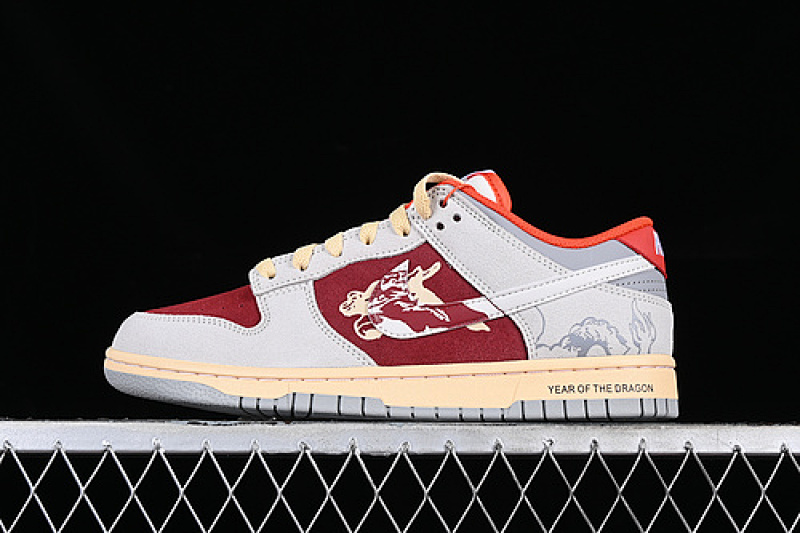 Nike DUNK LOW SB YEAR OF THE DRAGON RED/GREY · FJ5429-133, photo 1