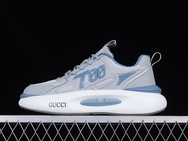 GU*CCI 22 NEW SNEAKERS LIGHT GREY/BLUE/WHITE · G704460, photo 1