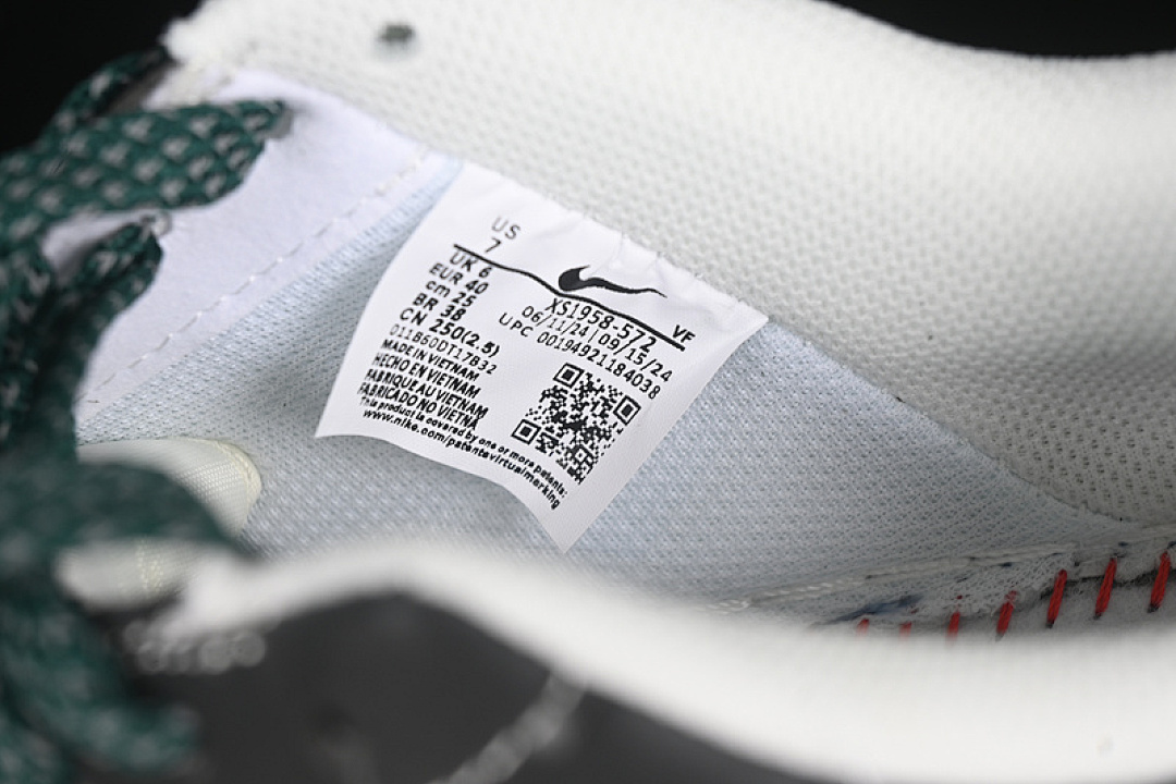 Nike [XS1958-572]-[AIR FORCE 1 07 LOW WHITE/BLACK/GREEN]-[WOMAN:36-39]-[MAN:40-45] - Image 6