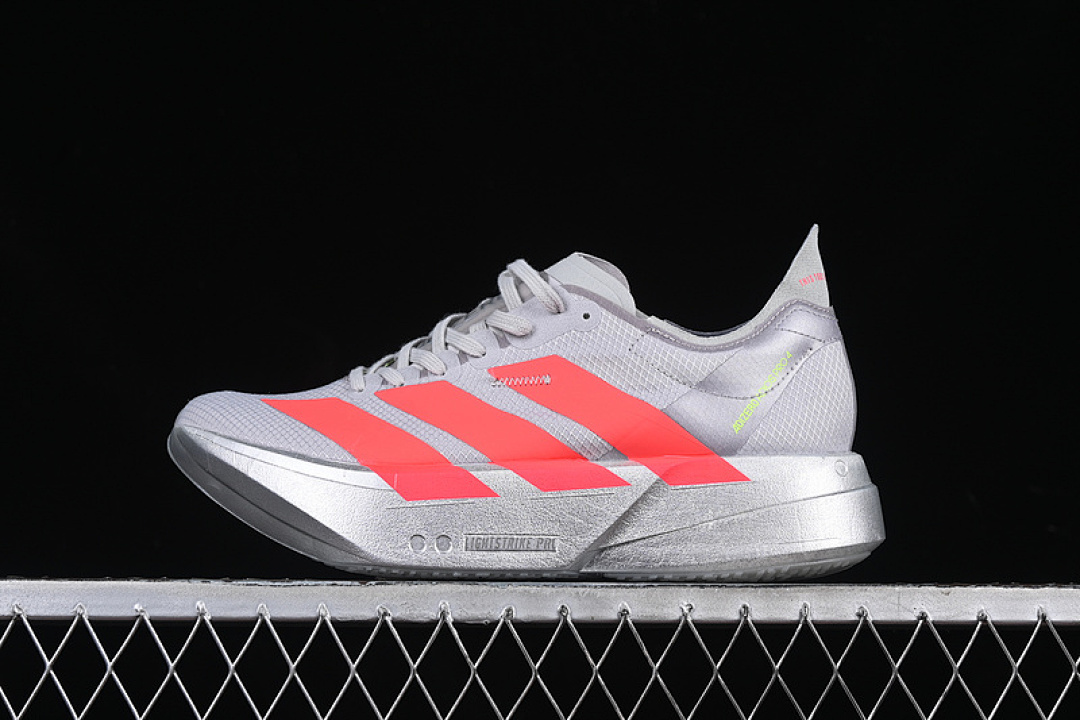 Adidas [JR6372]-[ADIZERO ADIOS PRO 4 SILVER METALLIC/LUCID RED/GREY]-[WOMAN:36-39]-[MAN:40-45] - Image 3