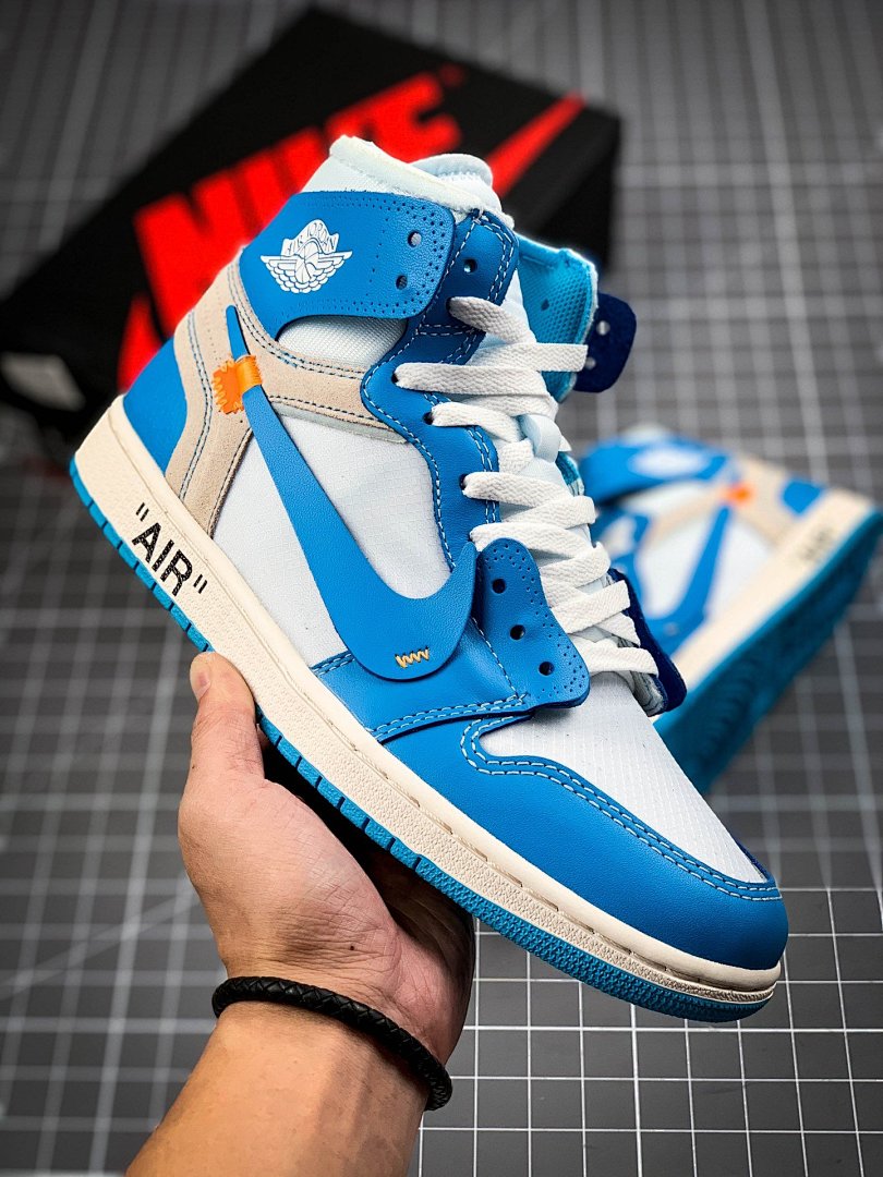 Jordan [AQ0818-148]-[AIR JORDAN 1 RETRO HIGH X OFF WHITE UNIVERSITY BLUE]-[UNISEX:36-47.5], photo 1