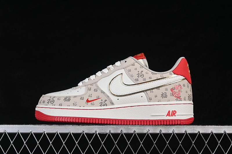Nike Nike AIR FORCE 1 07 LOW WHITE/GREY/RED · NH0601-502, photo 1