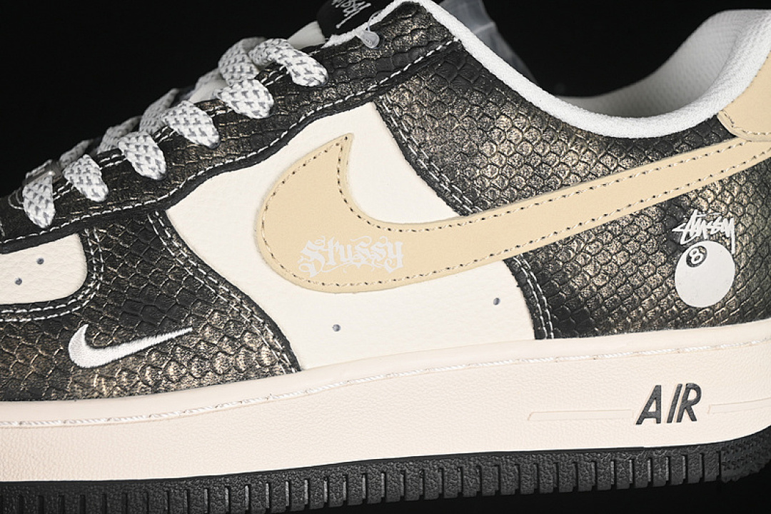 Nike [XS1958-556]-[AIR FORCE 1 07 LOW WHITE/GREY/BLACK/BEIGE]-[WOMAN:36-39]-[MAN:40-45] - Image 7