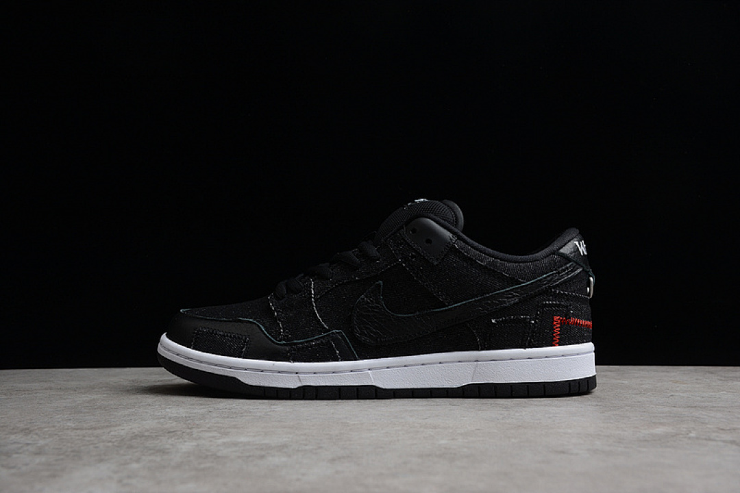 Unbranded [DD8386-001]-[WASTED YOUTH X DUNK LOW SB BLACK DENIM BLACK/UNIVERSITY RED/WHITE], photo 1