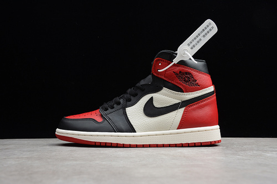 Jordan [555088-610]-[CJ AIR JORDAN 1 RETRO HIGH BRED TOE GYM RED/BLACK-SUMMIT (WHITE]), photo 1