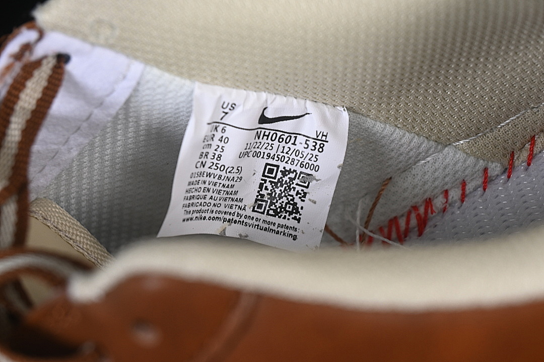 Nike [NH0601-538]-[AIR FORCE 1 07 LOW CASUAL SNEAKERS BROWN/RED]-[WOMAN:36-39]-[MAN:40-45] - Image 6