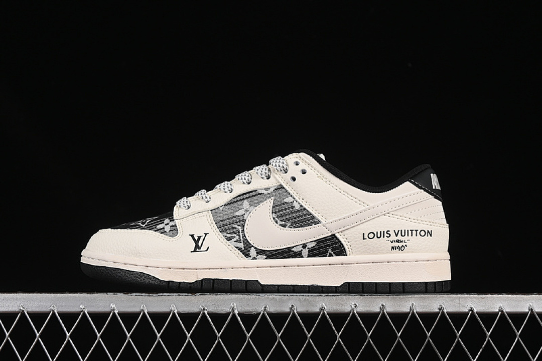 Louis Vuitton Nike SB DUNK LOW LV WHITE/GREY/BLACK · FC1688-229, photo 1