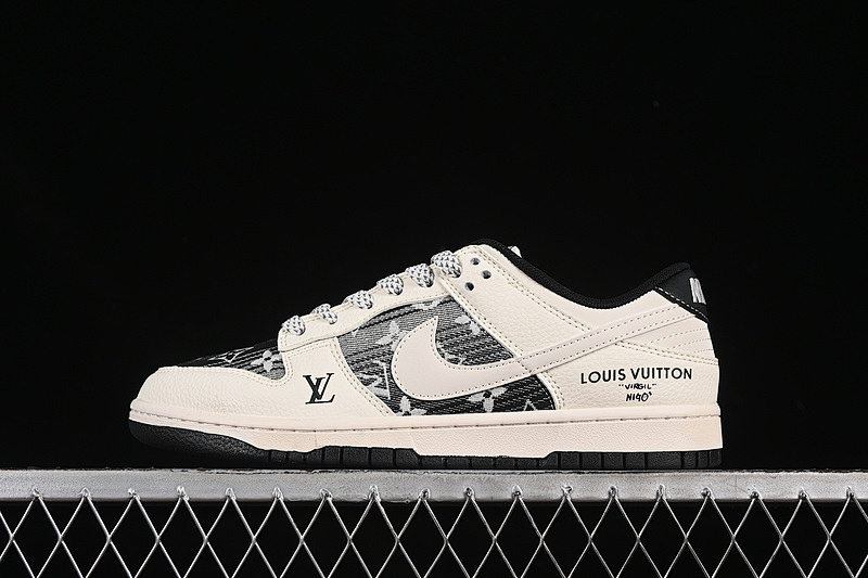 Louis Vuitton Nike SB DUNK LOW LV WHITE/GREY/BLACK · FC1688-229, photo 1