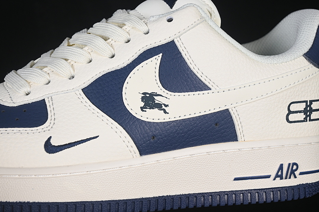 Nike [DN1688-817]-[AIR FORCE 1 07 LOW CASUAL SNEAKERS BEIGE/NAVY BLUE]-[WOMAN:36-39]-[MAN:40-45] - Image 8