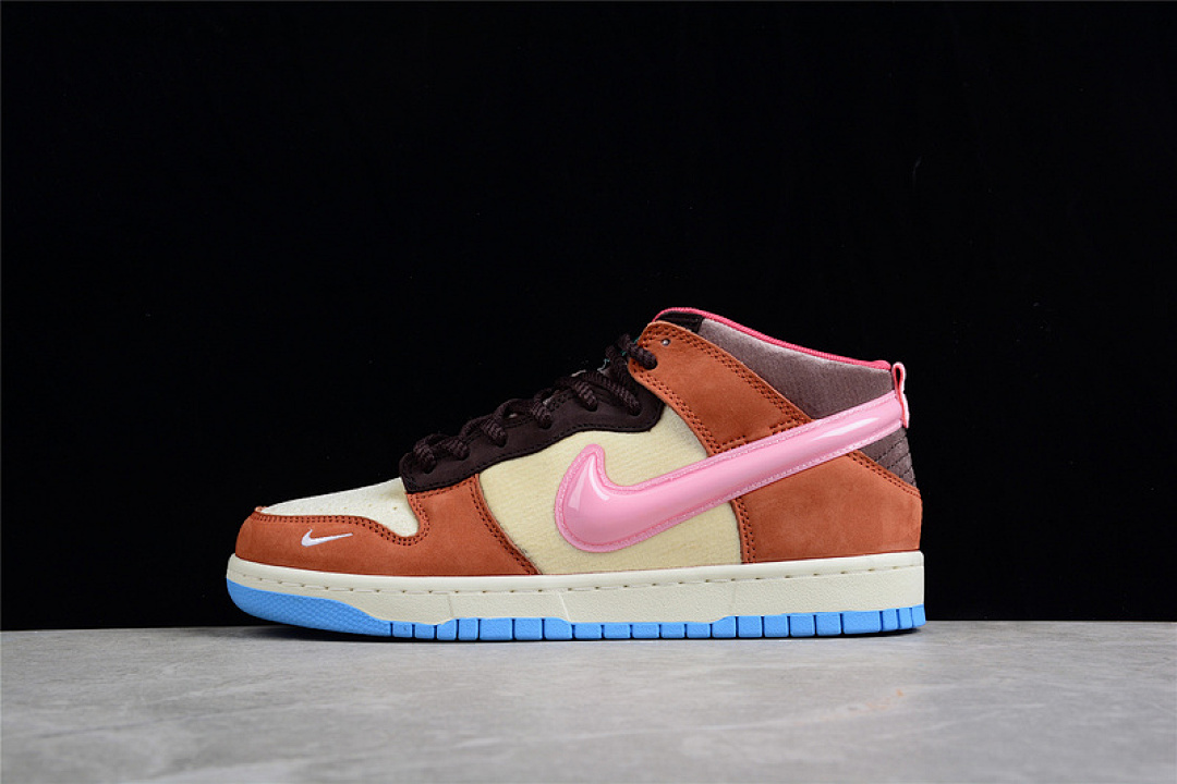 Unbranded [DJ1173-700]-[SOCIAL STATUS X SB DUNK MID CHOCOLATE MILK CANVAS/MID SOFT PINK/BURNT (BROWN]), photo 1