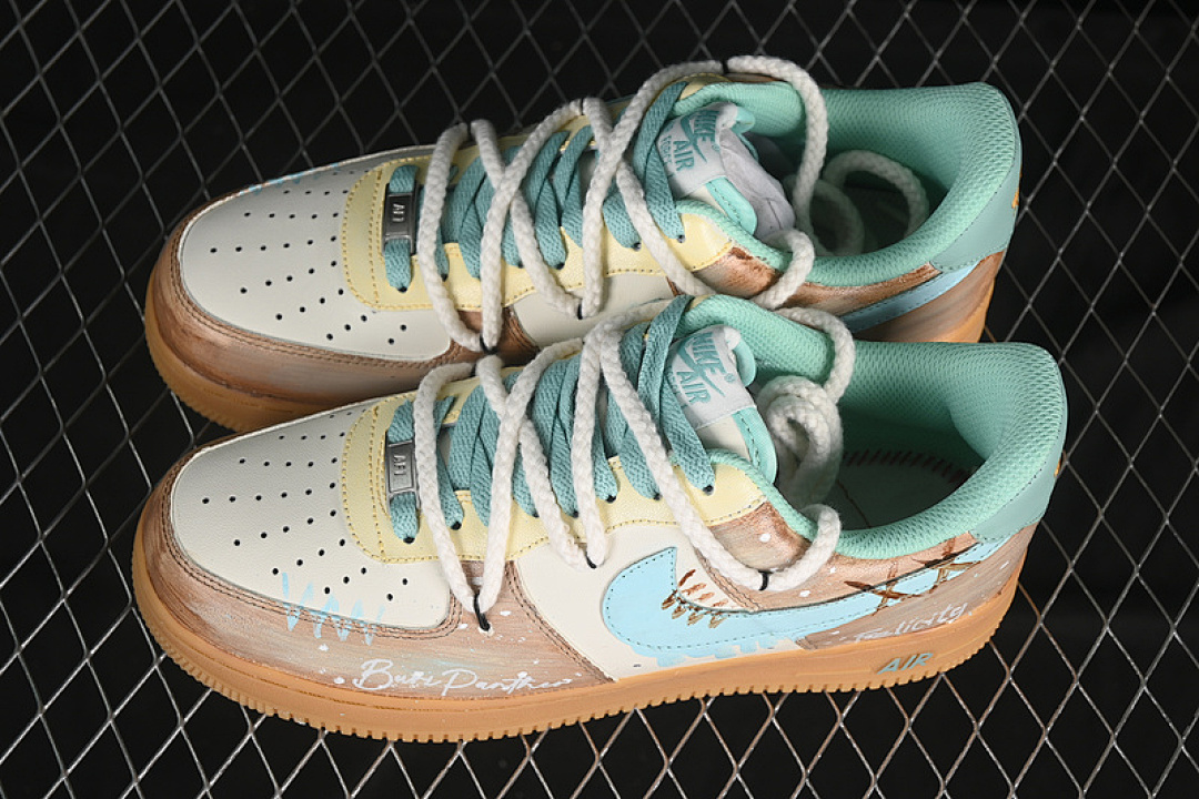 Nike [XC2351-505]-[AIR FORCE 1 07 LOW MINT BUBBLE BROWN/GREEN/BLUE/BEIGE]-[WOMAN:36-39]-[MAN:40-45] - Image 11