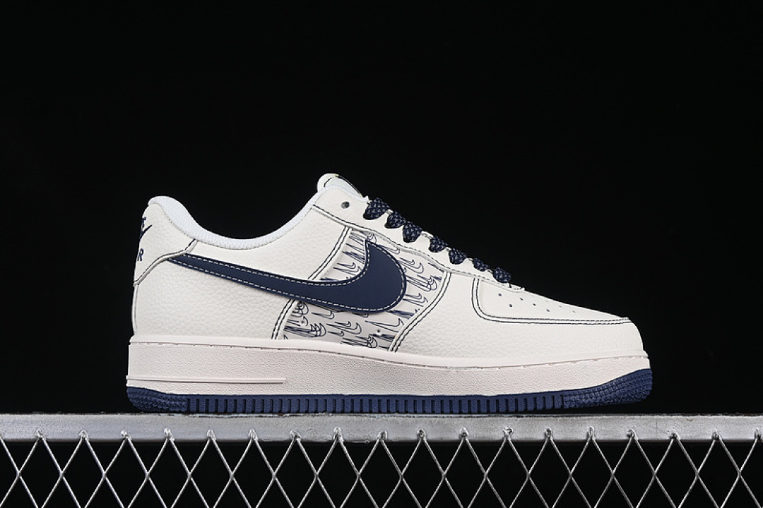 Nike [HH7518-069]-[AIR FORCE 1 07 LOW WHITE/BEIGE/BLUE]-[WOMAN:36-39]-[MAN:40-45] - Image 16