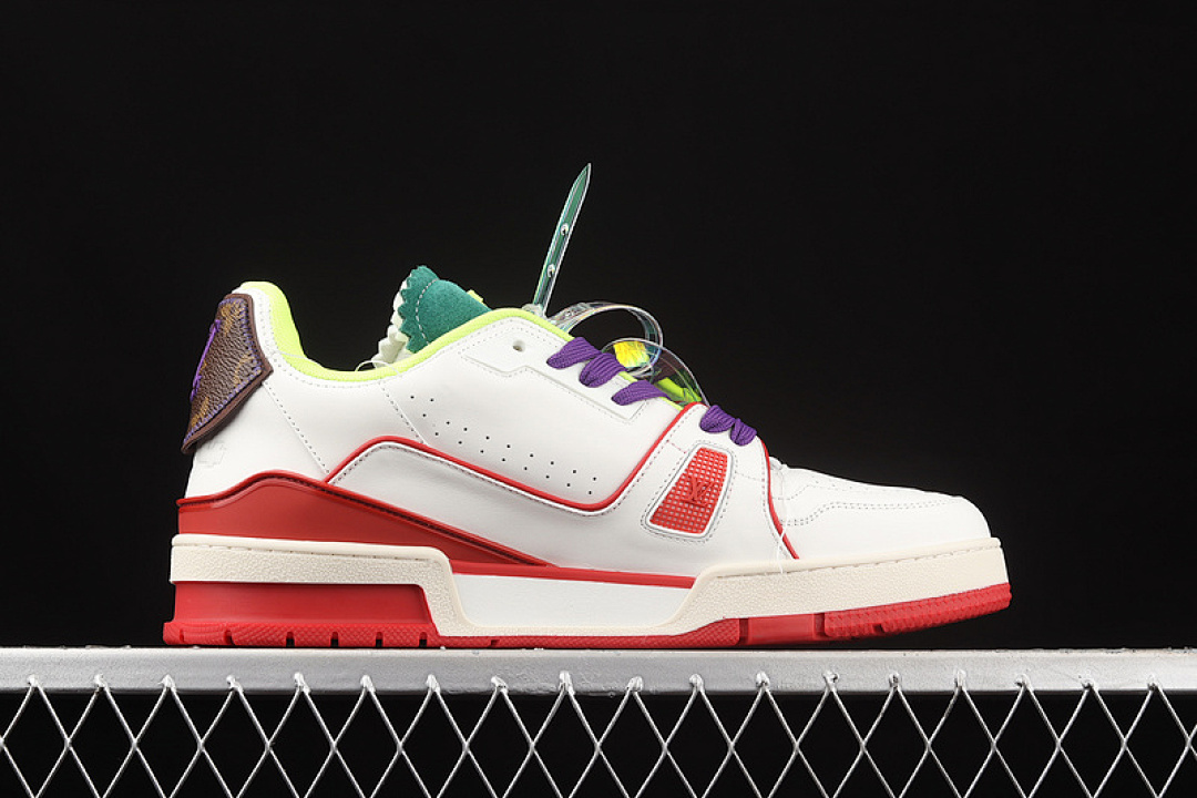 Louis Vuitton [L*V 2021S TRAINER WHITE/RED/PURPLE-GREEN]-[MAN:38-45] - Image 16