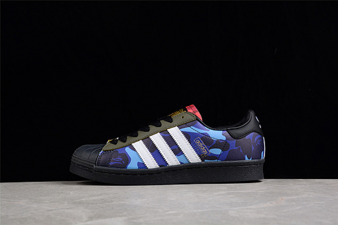 Bape Adidas Bape [GZ8982]-[BAPE X SUPERSTAR SHOES MIXED CAMO CORE BLACK/MULTI-CAMO/CLOUD WHITE]-[UNISEX:35.5-45], photo 1