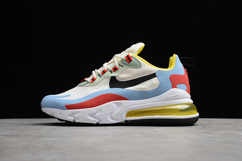Nike AIR MAX 270 REACT BAUHAUS WHITE/BLACK/LIGHT BLUE/RED/YELLOW · AT6174-002, photo 1